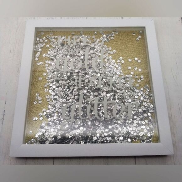 Art Frame Shine Like Gold Sparkle Like Glitter Silver Sequins - Picture 6 of 7